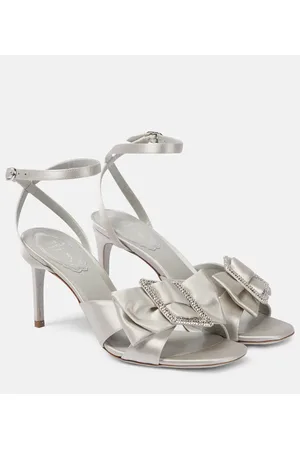 RENE CAOVILLA Verzierte Sandalen aus Satin
