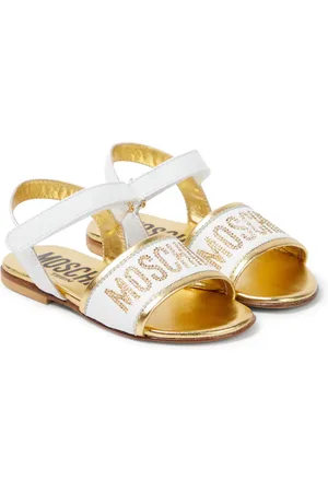 Moschino Verzierte Sandalen aus Leder