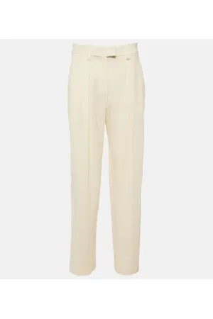Brunello Cucinelli Weite High-Rise-Hose aus Gabardine