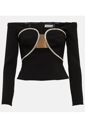 Self-Portrait Verziertes Off-Shoulder-Top