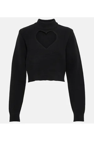 Alaïa Alaïa Cropped-Pullover Keyhole aus Schurwolle