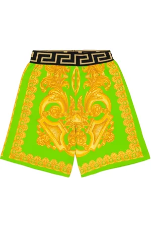 VERSACE Bedruckte Shorts Barocco aus Baumwolle