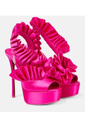 Christian Louboutin Plateausandalen Froufrou Alta 150 aus Satin