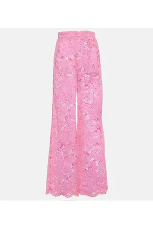Dolce & Gabbana Weite High-Rise-Hose aus Spitze