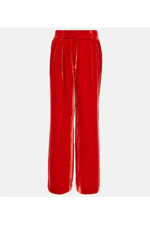 ULLA JOHNSON Weite Hose Veronica aus Samt