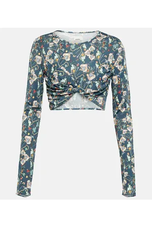 Isabel Marant Bedrucktes Cropped-Top Jinea aus Jersey