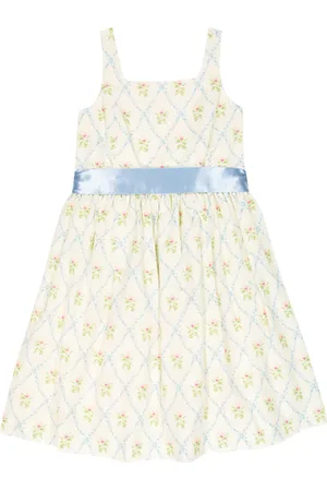 Ralph Lauren Bedrucktes Kleid aus Baumwolle und Seide