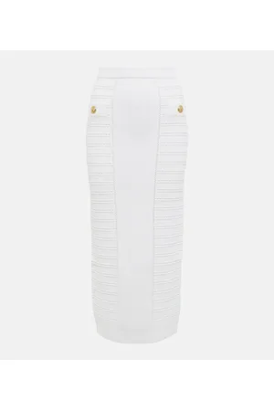 Balmain Verzierter Midirock aus Strick