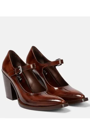 Prada Mary-Jane-Pumps aus Leder