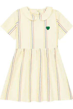 Mini Rodini Kleid aus Baumwolle und Leinen