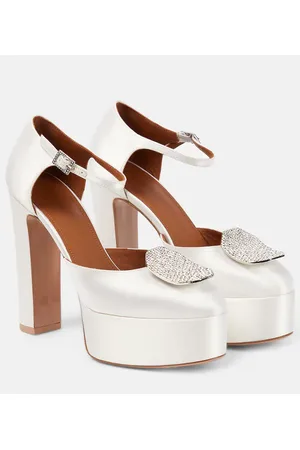 MALONE SOULIERS Plateau-Pumps Terra aus Satin