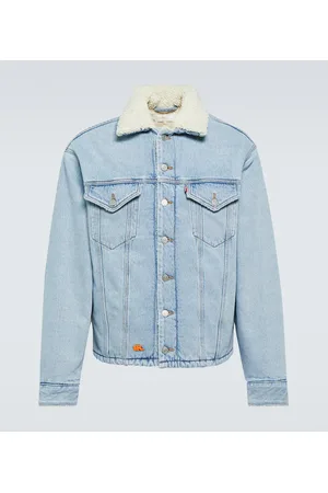 ERL Jeansjacke mit Faux Fur