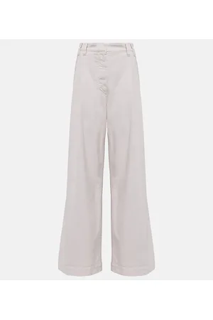 Brunello Cucinelli Weite Hose aus Baumwollpopeline