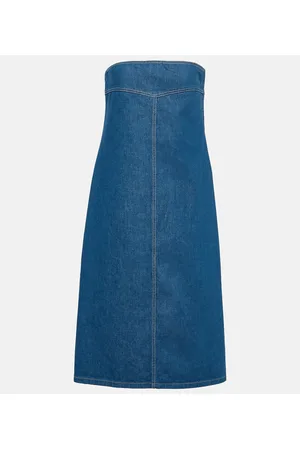 Salvatore Ferragamo Midikleid aus Denim