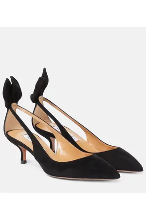 Aquazzura Pumps Bow Tie 50 aus Veloursleder