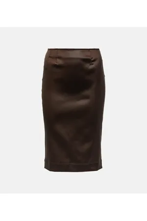 Dolce & Gabbana High-Rise-Bleistiftrock aus Satin