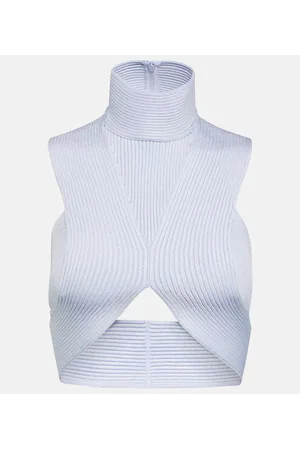 Alaïa Alaïa Cropped-Top aus Rippstrick
