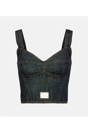 Dolce & Gabbana Bustier-Top aus Denim