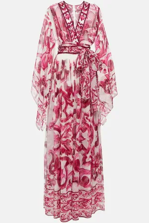 Dolce & Gabbana Robe Majolica aus Seidenchiffon