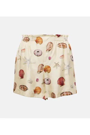 Chloé Chloé Bedruckte High-Rise Shorts aus Seide