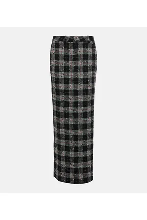 Alessandra Rich Maxirock aus Lurex® und Wolle