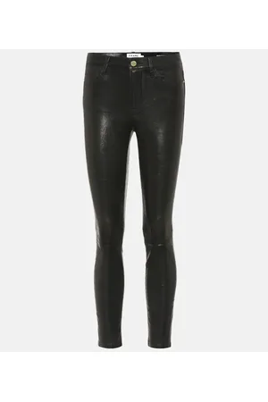 Frame Hose Le High Skinny aus Leder