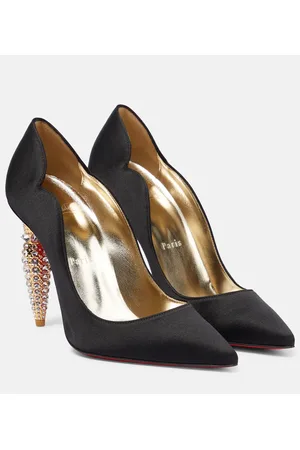Christian Louboutin Pumps Lipstrass aus Crêpe mit Kristallen