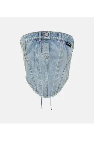 Vetements Top aus Baumwoll-Denim