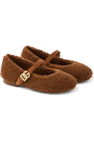 Dolce & Gabbana Ballerinas aus Faux Shearling