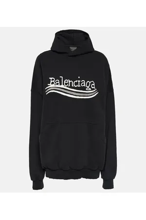 Balenciaga Bedruckter Hoodie aus Baumwoll-Jersey