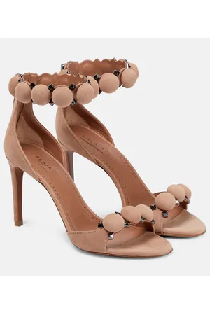 Alaïa Alaïa Sandalen La Bombe 90 aus Veloursleder