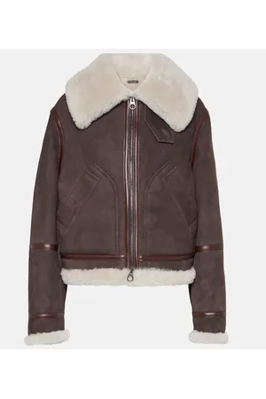 Loro Piana Jacke aus Veloursleder mit Shearling