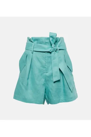 Adriana Degreas High-Rise Shorts Orquidea aus Leinen