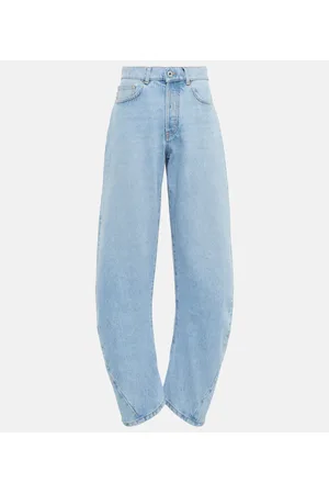 OFF-WHITE High-Rise Jeans Bleach Twist