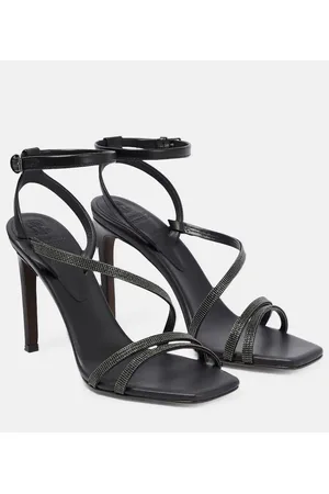 Brunello Cucinelli Verzierte Sandalen aus Leder