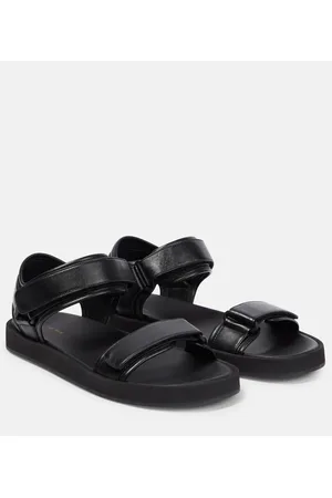 The Row Sandalen Hook and Loop aus Leder