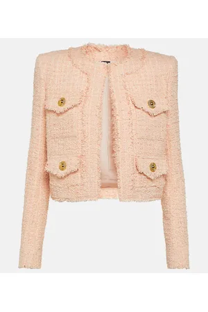 Balmain Cropped-Jacke aus Tweed
