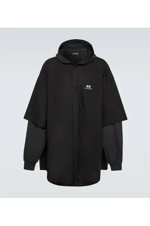 Balenciaga Hemd aus Baumwollpopeline und Fleece