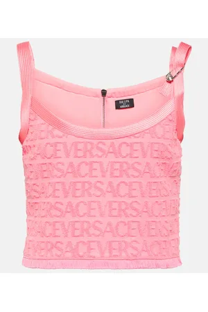 VERSACE Top Allovere Safety Pin aus Baumwolle