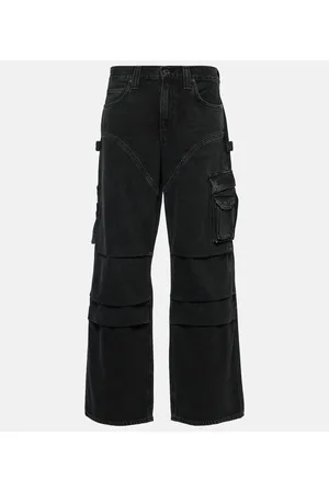 AGOLDE Mid-Rise Cargo-Jeans Nera