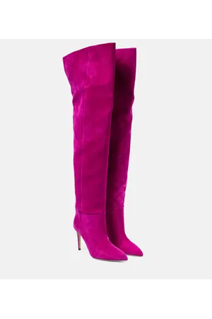 PARIS TEXAS Overknee-Stiefel aus Veloursleder