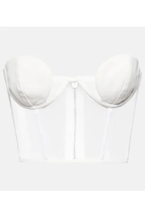 Nensi Dojaka Bridal Bustier aus Crêpe mit Tüll