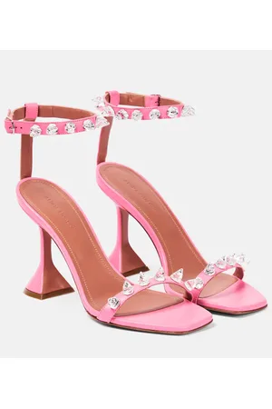 Amina Muaddi Sandalen Julia aus Leder