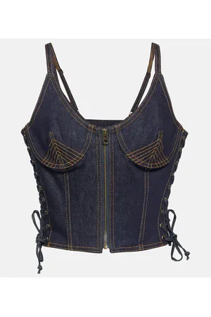 Jean Paul Gaultier Bustier-Top aus Denim