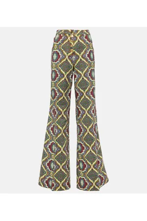 Etro Bedruckte High-Rise Wide-Leg Jeans
