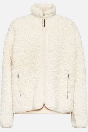 Jil Sander Jacke aus Baumwolle mit Faux Fur