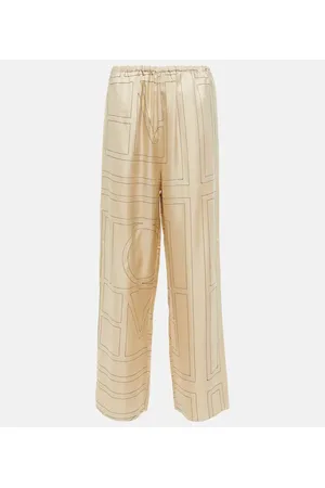 Totême Mid-Rise-Hose aus Seide