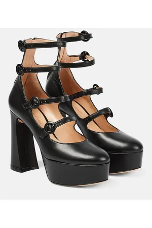 Gianvito Rossi Plateau-Pumps Mary Jane aus Leder