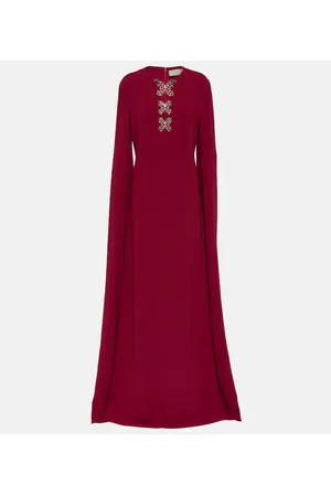 Elie saab Verzierte Robe aus Crêpe