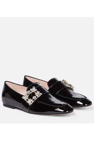 Roger Vivier Verzierte Loafers Mini Broche aus Lackleder